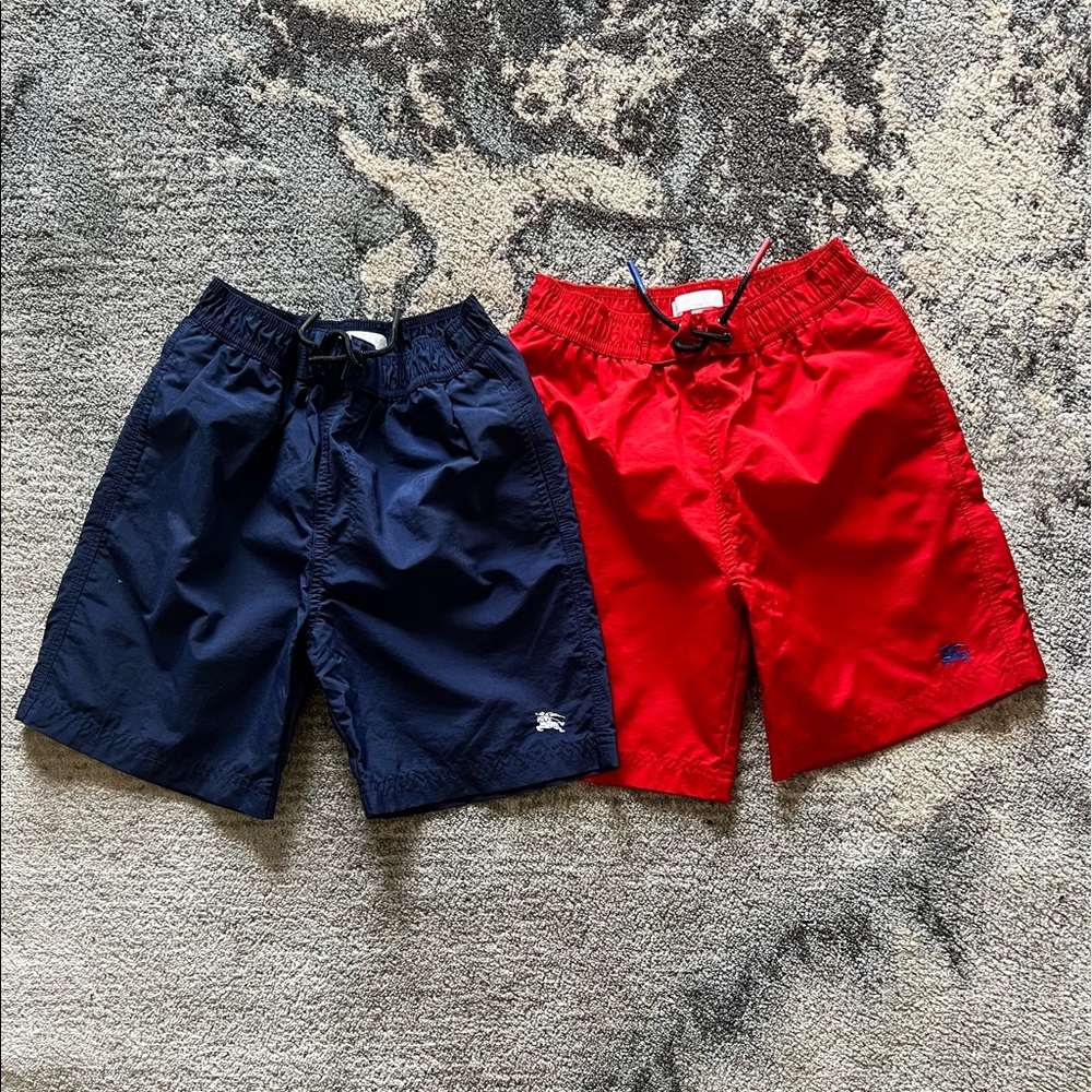 Burberry Kids Swim Trunks - Navy and Red